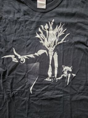 Gildan Black Short-Sleeve T-Shirt with White Graphic